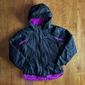 Columbia black and fuchsia winter coat XS 6/6X